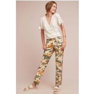 Chino by Anthropologie relaxed fit floral pants